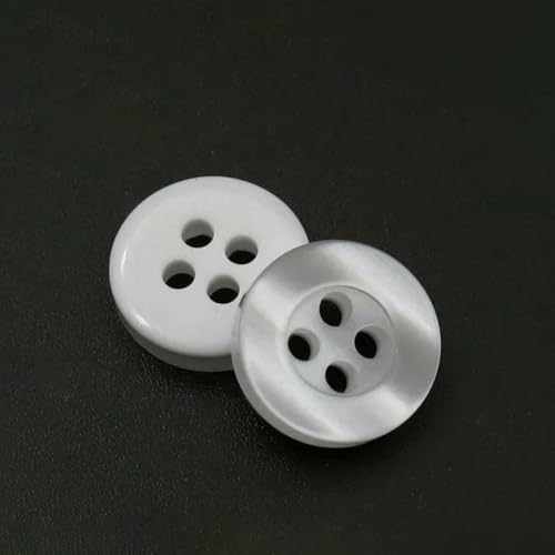 20 bis 150 Stück, 2,6 mm, perlmuttartiger Knopf aus Kunstharz, echter Wellpappe, vier Ösen, breitkrempiger Perlmuttknopf, farbiges Hemdfutter, weiße Verdickung, 150 Stück 20 bis 150 Stück, 2,6 mm, perlmuttartiger Knopf aus Kunstharz, echter Wellpappe, vier Ösen, breitkrempiger Perlmuttknopf, farbiges Hemdfutter, weiße Verdickung, 150 Stück von ZFISH