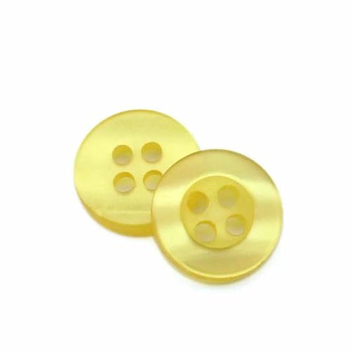 20 bis 150 Stück, 2,6 mm, perlmuttfarbener Knopf aus Kunstharz, echte Wellpappe, vier Ösen, breitkrempiger Perlmuttknopf, farbiges Hemdfutter, Gelb, 150 Stück 20 bis 150 Stück, 2,6 mm, perlmuttfarbener Knopf aus Kunstharz, echte Wellpappe, vier Ösen, breitkrempiger Perlmuttknopf, farbiges Hemdfutter, Gelb, 150 Stück von ZFISH