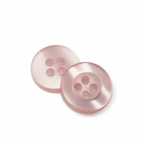 20 bis 150 Stück, 2,6 mm, perlmuttfarbener Knopf aus Kunstharz, echte Wellpappe, vier Ösen, breitkrempiger Perlmuttknopf, farbiges Hemdfutter, Hellrosa, 100 Stück 20 bis 150 Stück, 2,6 mm, perlmuttfarbener Knopf aus Kunstharz, echte Wellpappe, vier Ösen, breitkrempiger Perlmuttknopf, farbiges Hemdfutter, Hellrosa, 100 Stück von ZFISH
