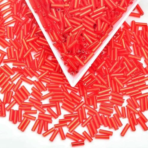 20 g 6 mm schwarze Glas-Strassperlen, Trompetenperlen, Nähen, Glasperlen, lose Abstandssteine für die Herstellung von DIY-Kleidung und Schmuck, Rot von ZFISH