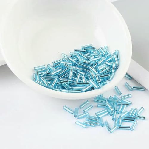 200 Stück/Beutel Rocailles-Perlen, 2 x 6 mm, Silberkern, tschechische Glas-Rocailles-Stiftperlen – Stichstickerei, Schmuck, DIY-Kleidungszubehör – Hellblau – 2 x 6 mm 200 Stück/Beutel Rocailles-Perlen, 2 x 6 mm, Silberkern, tschechische Glas-Rocailles-Stiftperlen – Stichstickerei, Schmuck, DIY-Kleidungszubehör – Hellblau – 2 x 6 mm von ZFISH