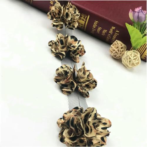 24 Blumen (ca. 2 Meter) 33 Farben 6cm Breite 3D Chiffon Blumen DIY Spitzenbesatz Spitzenband Dekoration Kleidung Zubehör XF03-XFO5-1-24 BLUMEN von ZFISH