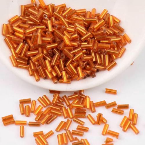 2x4/2x6mm 11/0 Silber Füllröhrenperlen handgenäht, Reisperlen Material DIY handgefertigtes Armbandzubehör H-Röhre Großhandel-29B orange-2x6mm 50g 2x4/2x6mm 11/0 Silber Füllröhrenperlen handgenäht, Reisperlen Material DIY handgefertigtes Armbandzubehör H-Röhre Großhandel-29B orange-2x6mm 50g von ZFISH