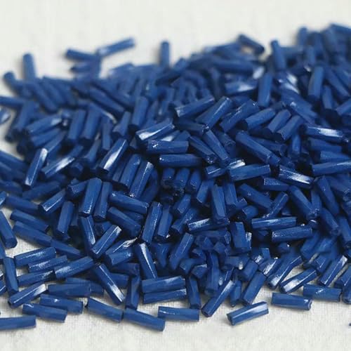 2x6mm einfarbige Spiralröhrenperlen, handgefertigte DIY-Perlen, lose Glasreisperlen, Armband-Halskettenmaterial-TW27-2x6mm 100g 2600Stk von ZFISH