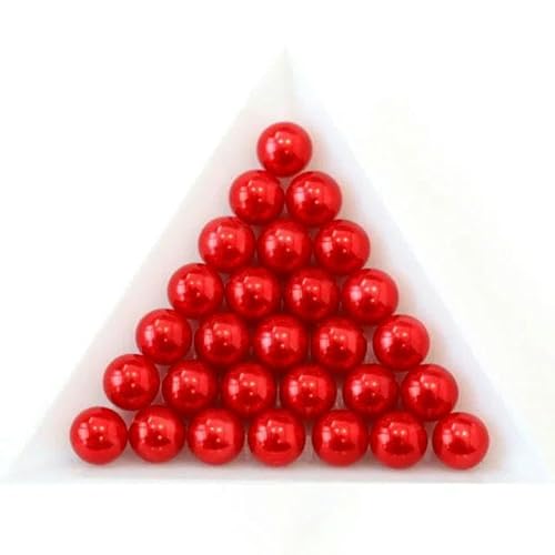 3/4/5/6/8/10 mm, rund, mehrfarbig, ohne Loch, Acryl-Imitationsperlen, lose Perlen für DIY-Scrapbooking-Dekoration, Basteln, Rot, 3,0 mm x 1000 Stück 3/4/5/6/8/10 mm, rund, mehrfarbig, ohne Loch, Acryl-Imitationsperlen, lose Perlen für DIY-Scrapbooking-Dekoration, Basteln, Rot, 3,0 mm x 1000 Stück von ZFISH