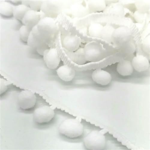 3/5/10 Meter Pom-Pom-Spitzenbesatz-Kugelband zum Selbermachen, Nähen von Kleidungsstücken, Hüten, Kissen, Nähen von dekorativem Zubehör, Fransenband, 11–10 mm Kugel, 15 Stück 3/5/10 Meter Pom-Pom-Spitzenbesatz-Kugelband zum Selbermachen, Nähen von Kleidungsstücken, Hüten, Kissen, Nähen von dekorativem Zubehör, Fransenband, 11–10 mm Kugel, 15 Stück von ZFISH