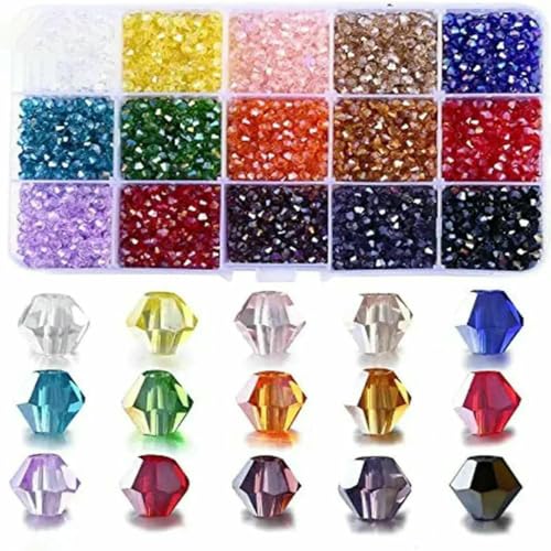 3 4 6 mm Doppelkegel-Kristallperlen-Box, facettenreiches, unregelmäßiges Glasperlen-Set, 15 Gitter, lose Abstandshalter-Set zur Schmuckherstellung, DIY-Armband-HZ903-01 3 4 6 mm Doppelkegel-Kristallperlen-Box, facettenreiches, unregelmäßiges Glasperlen-Set, 15 Gitter, lose Abstandshalter-Set zur Schmuckherstellung, DIY-Armband-HZ903-01 von ZFISH
