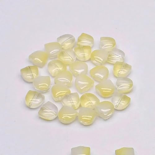 30 Stück/Los 9 mm Tulpenblumen Lampwork-Perlen Schmuckherstellung Mehrfarbige Glasblatt-Flora Lose Perlen für DIY-Ohrring-Bastelarbeiten-Blumen7-60 Stück von ZFISH