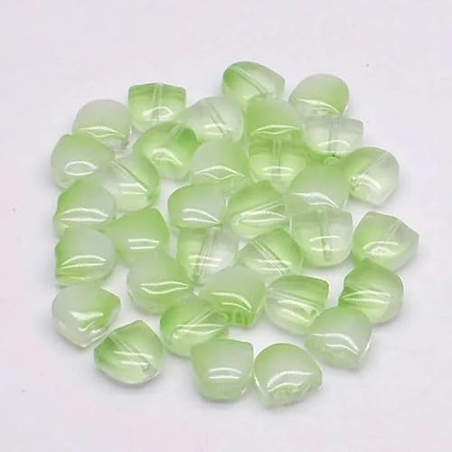 30 Stück/Los 9 mm Tulpenblumen Lampwork-Perlen Schmuckherstellung Mehrfarbige Glasblatt-Flora Lose Perlen für DIY-Ohrring-Bastelarbeiten-Blumen8-30 Stück von ZFISH
