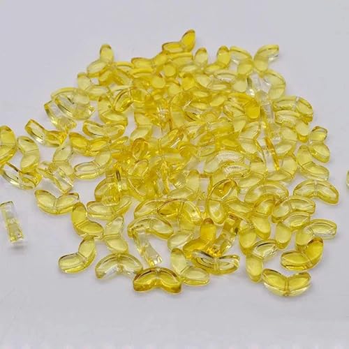 30 Stück/Los 9 mm Tulpenblumen Lampwork-Perlen Schmuckherstellung Mehrfarbige Glasblatt-Flora-Perlen Lose Perlen für DIY-Ohrring-Bastelarbeiten-Blatt1-30 Stück von ZFISH