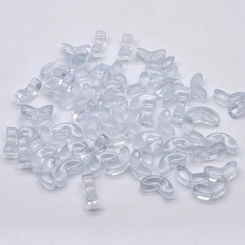 30 Stück/Los 9 mm Tulpenblumen Lampwork-Perlen Schmuckherstellung Mehrfarbige Glasblatt-Flora-Perlen Lose Perlen für DIY-Ohrring-Bastelarbeiten-Blatt2-60 Stück von ZFISH