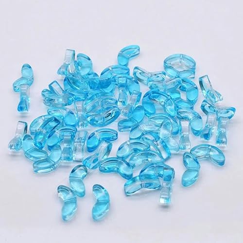 30 Stück/Los 9 mm Tulpenblumen Lampwork-Perlen Schmuckherstellung Mehrfarbige Glasblatt-Flora-Perlen Lose Perlen für DIY-Ohrring-Bastelarbeiten-Blatt3-60 Stück von ZFISH