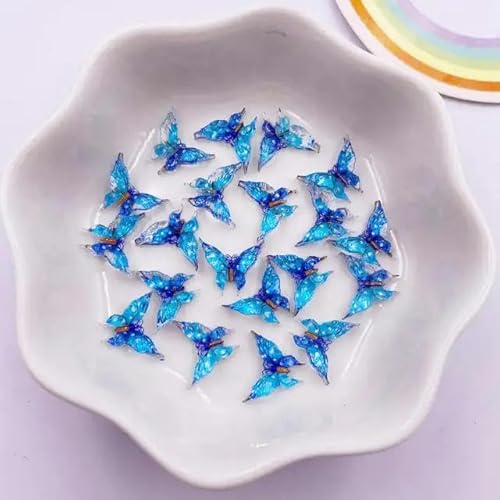 30 Stück Harz, bunt, Kristallgröße, Schmetterling, Nagelkunst, flache Rückseite, Strass-Knopf-Applikation, DIY, Scrapbook, Ohrring-Zubehör, Basteln, A-07, 9 x 11 mm 30 Stück Harz, bunt, Kristallgröße, Schmetterling, Nagelkunst, flache Rückseite, Strass-Knopf-Applikation, DIY, Scrapbook, Ohrring-Zubehör, Basteln, A-07, 9 x 11 mm von ZFISH