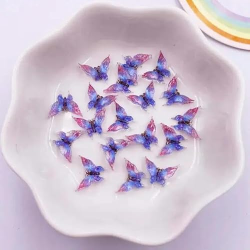 30 Stück Harz, bunt, Kristallgröße, Schmetterling, Nagelkunst, flache Rückseite, Strass-Knopf-Applikation, DIY, Scrapbook, Ohrring-Zubehör, Basteln, A1, 13 x 16 mm 30 Stück Harz, bunt, Kristallgröße, Schmetterling, Nagelkunst, flache Rückseite, Strass-Knopf-Applikation, DIY, Scrapbook, Ohrring-Zubehör, Basteln, A1, 13 x 16 mm von ZFISH