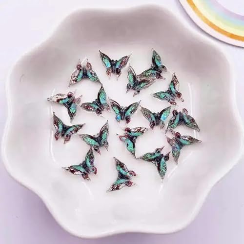 30 Stück Harz, bunt, Kristallgröße, Schmetterling, Nagelkunst, flache Rückseite, Strass-Knopf-Applikation, DIY, Scrapbook, Ohrring-Zubehör, Basteln, A6, 13 x 16 mm 30 Stück Harz, bunt, Kristallgröße, Schmetterling, Nagelkunst, flache Rückseite, Strass-Knopf-Applikation, DIY, Scrapbook, Ohrring-Zubehör, Basteln, A6, 13 x 16 mm von ZFISH