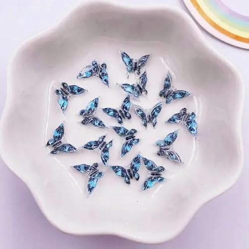 30 Stück Harz, bunt, Kristallgröße, Schmetterling, Nagelkunst, flache Rückseite, Strass-Knopf-Applikation, DIY, Scrapbook, Ohrring-Zubehör, Basteln, C2, 13 x 16 mm 30 Stück Harz, bunt, Kristallgröße, Schmetterling, Nagelkunst, flache Rückseite, Strass-Knopf-Applikation, DIY, Scrapbook, Ohrring-Zubehör, Basteln, C2, 13 x 16 mm von ZFISH