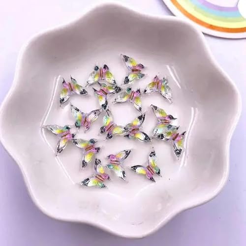 30 Stück Harz, bunt, Kristallgröße, Schmetterling, Nagelkunst, flache Rückseite, Strass-Knopf-Applikation, DIY, Scrapbook, Ohrring-Zubehör, Basteln, C5, 13 x 16 mm 30 Stück Harz, bunt, Kristallgröße, Schmetterling, Nagelkunst, flache Rückseite, Strass-Knopf-Applikation, DIY, Scrapbook, Ohrring-Zubehör, Basteln, C5, 13 x 16 mm von ZFISH