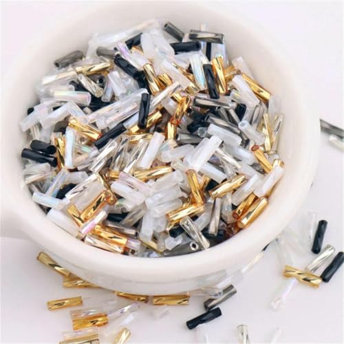300 Stück 11/0 Röhrenperlen 2 x 6 mm, gedrehte Glasperlen, spiralförmige Rocailles-Perlen für DIY-Armbänder, Schmuck, Kleiderherstellung, Kleidungsstücke, Zubehör, Mix, Weißgold, 3–450 g, gedreht, 300 Stück 11/0 Röhrenperlen 2 x 6 mm, gedrehte Glasperlen, spiralförmige Rocailles-Perlen für DIY-Armbänder, Schmuck, Kleiderherstellung, Kleidungsstücke, Zubehör, Mix, Weißgold, 3–450 g, gedreht, von ZFISH