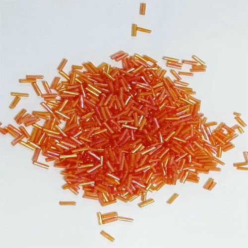 300 Stück 11/0 Röhrenperlen 2 x 6 mm Twist-Glasperlen, spiralförmige Rocailles-Perlen für DIY-Armbänder, Schmuck, Kleiderherstellung, Kleidungsstücke, Zubehör, orange AB43, 450 g Twist, 13.500 Stück 300 Stück 11/0 Röhrenperlen 2 x 6 mm Twist-Glasperlen, spiralförmige Rocailles-Perlen für DIY-Armbänder, Schmuck, Kleiderherstellung, Kleidungsstücke, Zubehör, orange AB43, 450 g Twist, 13.500 Stück von ZFISH