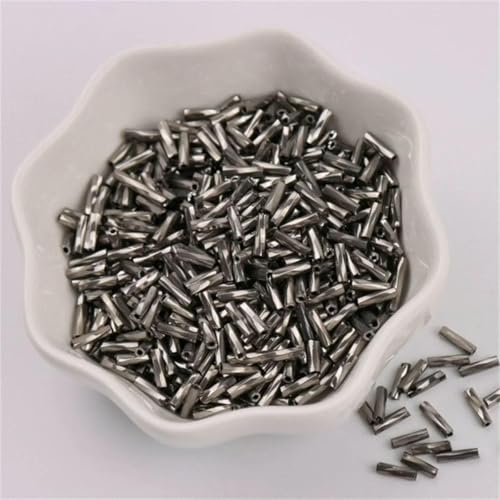 300 Stück 11/0 Röhrenperlen 2 x 6 mm Twist-Glasperlen, spiralförmige Rocailles-Perlen für DIY-Armbänder, Schmuck, Kleiderherstellung, Kleidungsstücke, Zubehör – Metallgrau 20 – 2 x 6 mm Twist, 300 300 Stück 11/0 Röhrenperlen 2 x 6 mm Twist-Glasperlen, spiralförmige Rocailles-Perlen für DIY-Armbänder, Schmuck, Kleiderherstellung, Kleidungsstücke, Zubehör – Metallgrau 20 – 2 x 6 mm Twist, 300 von ZFISH