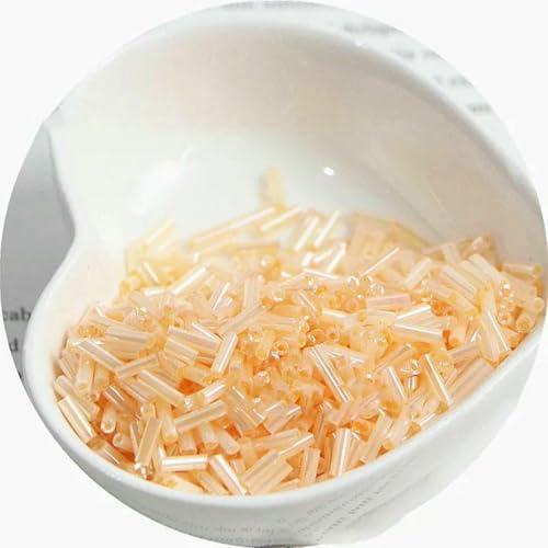 300 cremefarbene Rocailles-Perlen 11/0 Röhrenperlen 2x6mm Glasperlen zum Selbermachen, Schmuckherstellung, Damenaccessoires-NYG12-2x6mm 300Stk 300 cremefarbene Rocailles-Perlen 11/0 Röhrenperlen 2x6mm Glasperlen zum Selbermachen, Schmuckherstellung, Damenaccessoires-NYG12-2x6mm 300Stk von ZFISH