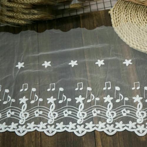 32 mm breites weißes Spitzenband für Hochzeitskleid, Handarbeit, DIY, Basteln, Nähen, Dekoration, Stoff, floraler Spitzenbesatz, 2021-XZ250-2 Yards 32 mm breites weißes Spitzenband für Hochzeitskleid, Handarbeit, DIY, Basteln, Nähen, Dekoration, Stoff, floraler Spitzenbesatz, 2021-XZ250-2 Yards von ZFISH