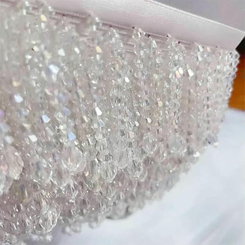 36 Farben Quasten Perlen Spitzenbesatz Kleidungsstück KleidQuaste Spitze Dekoration Schuhe Ornamente Weiß Schwarz Hängender Perlenvorhang RS2229-2- -1Yard von ZFISH