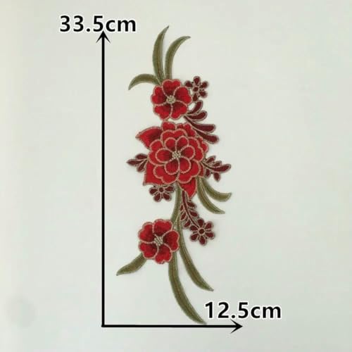 3D-Blumenspitze, Ausschnitt, Stickerei, Applikation, Kragen, DIY, Nähen, Spitzenstoff, Kleidungszubehör, Rot 2 rechts 3D-Blumenspitze, Ausschnitt, Stickerei, Applikation, Kragen, DIY, Nähen, Spitzenstoff, Kleidungszubehör, Rot 2 rechts von ZFISH