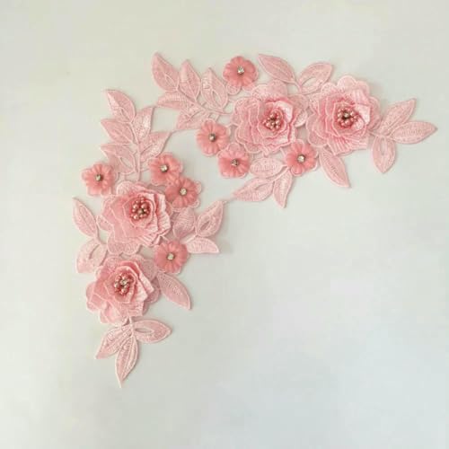 3D-Blumenstickerei-Applikation, Spitzenkragen, Ausschnitt, ABS-Perle, DIY-Strass-Spitzenstoff, Nähkleiderzubehör, 1 Paar, B, wie in der Abbildung gezeigt 3D-Blumenstickerei-Applikation, Spitzenkragen, Ausschnitt, ABS-Perle, DIY-Strass-Spitzenstoff, Nähkleiderzubehör, 1 Paar, B, wie in der Abbildung gezeigt von ZFISH