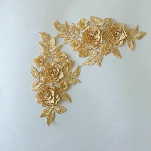 3D-Blumenstickerei-Applikation, Spitzenkragen, Ausschnitt, ABS-Perle, DIY-Strass-Spitzenstoff, Nähkleiderzubehör, 1 Paar, a, wie in der Abbildung gezeigt 3D-Blumenstickerei-Applikation, Spitzenkragen, Ausschnitt, ABS-Perle, DIY-Strass-Spitzenstoff, Nähkleiderzubehör, 1 Paar, a, wie in der Abbildung gezeigt von ZFISH
