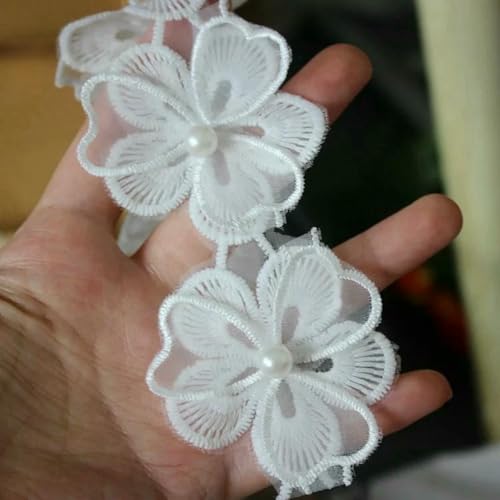 3D-Doppelschicht-Perlennetz mit handgenähter Stickerei und Blumenspitze, Hochzeits-Dr.-Kopf-Schleier-Loch-Patch-Material, F, Abschnitt 9 ist etwa 50 cm lang 3D-Doppelschicht-Perlennetz mit handgenähter Stickerei und Blumenspitze, Hochzeits-Dr.-Kopf-Schleier-Loch-Patch-Material, F, Abschnitt 9 ist etwa 50 cm lang von ZFISH