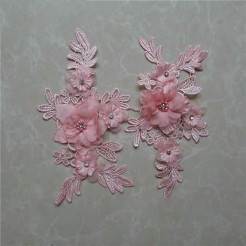 3D Dreidimensionale Blumendekoration Applikation Strass DIY Spitze Falscher Kragen Stickerei Kleidung Bastelbedarf Zubehör-1PCS_b von ZFISH