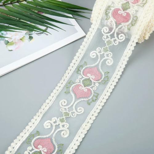 4,5 m Blumenstickerei-Spitzenband zur Herstellung von Schleifen, Kleidungsdekor, Nähstoff, Bastelbedarf, Handarbeitszubehör, 9–5 m 4,5 m Blumenstickerei-Spitzenband zur Herstellung von Schleifen, Kleidungsdekor, Nähstoff, Bastelbedarf, Handarbeitszubehör, 9–5 m von ZFISH