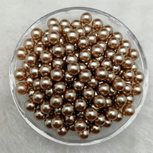 4/6/8/10 mm, schöne Perlen ohne Loch, runde Acrylperlen, lose Perlen zum Selbermachen zur Schmuckherstellung, braun, 4,0 mm 4/6/8/10 mm, schöne Perlen ohne Loch, runde Acrylperlen, lose Perlen zum Selbermachen zur Schmuckherstellung, braun, 4,0 mm von ZFISH