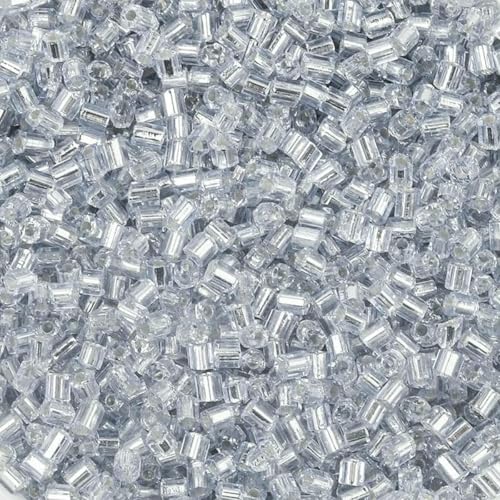 430–2100 Stück 2,5 mm silberfarbene Rocailles-Perlen in Röhrenform, tschechische Glasperlen zur Schmuckherstellung, Taschen, Kleidung, Nähen, DIY-10–2,5 mm, 2150 Stück im Beutel von ZFISH