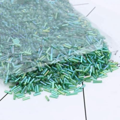 450 g/Beutel, 2 x 6 mm, Illusionsröhrenperlen, DIY-Haarnadel, Quastenperlen, Material, gewebtes Armband, Halskette, lose Perlen, Bekleidungszubehör, Dunkelgrün, 2 x 6 mm 450 g/Beutel, 2 x 6 mm, Illusionsröhrenperlen, DIY-Haarnadel, Quastenperlen, Material, gewebtes Armband, Halskette, lose Perlen, Bekleidungszubehör, Dunkelgrün, 2 x 6 mm von ZFISH