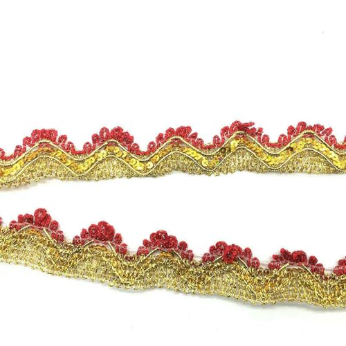 5/2 Yards Gold Silber Spitzenbesatzband Pailletten Spitzenband für Party Hochzeitsdekoration DIY Basteln Nähzubehör-04-5 Yards 5/2 Yards Gold Silber Spitzenbesatzband Pailletten Spitzenband für Party Hochzeitsdekoration DIY Basteln Nähzubehör-04-5 Yards von ZFISH