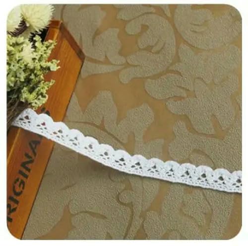 5 Meter/Rolle, weißer Spitzenbesatz, besticktes Spitzenband aus Baumwolle, Häkelspitze, Stoff, DIY, handgefertigt, Basteln, Kleidung, Nähzubehör, 2–5 m 5 Meter/Rolle, weißer Spitzenbesatz, besticktes Spitzenband aus Baumwolle, Häkelspitze, Stoff, DIY, handgefertigt, Basteln, Kleidung, Nähzubehör, 2–5 m von ZFISH