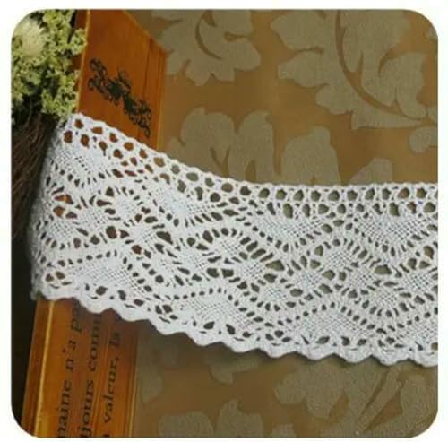 5 Meter/Rolle weißer Spitzenbesatz, besticktes Spitzenband aus Baumwolle, Häkelspitze, Stoff, DIY, handgefertigt, Basteln, Kleidung, Nähzubehör, 6–5 m 5 Meter/Rolle weißer Spitzenbesatz, besticktes Spitzenband aus Baumwolle, Häkelspitze, Stoff, DIY, handgefertigt, Basteln, Kleidung, Nähzubehör, 6–5 m von ZFISH