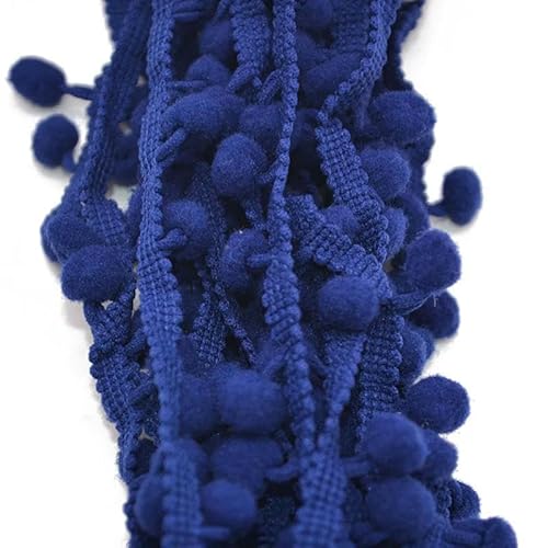 5 Yards, 10 mm, Spitzenstoff, Nähzubehör, Pompom-Besatz, Pom-Pom-Dekoration, Quaste, Kugel, Fransenband, DIY-Material, Bastelbekleidung, PT24, Marineblau, 5 Yards 5 Yards, 10 mm, Spitzenstoff, Nähzubehör, Pompom-Besatz, Pom-Pom-Dekoration, Quaste, Kugel, Fransenband, DIY-Material, Bastelbekleidung, PT24, Marineblau, 5 Yards von ZFISH