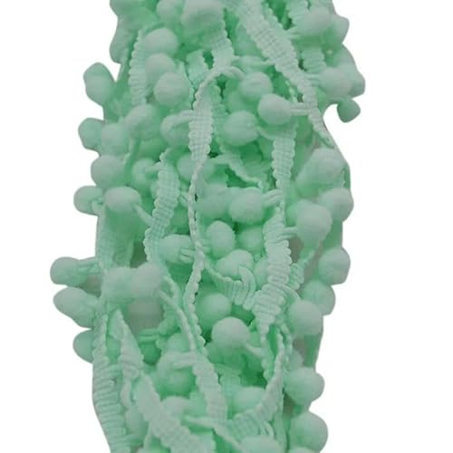 5 Yards, 10 mm, Spitzenstoff, Nähzubehör, Pompom-Besatz, Pom-Pom-Dekoration, Quaste, Kugel, Fransenband, DIY-Material, Bastelbekleidung, PT35 Mintgrün, 5 Yards 5 Yards, 10 mm, Spitzenstoff, Nähzubehör, Pompom-Besatz, Pom-Pom-Dekoration, Quaste, Kugel, Fransenband, DIY-Material, Bastelbekleidung, PT35 Mintgrün, 5 Yards von ZFISH