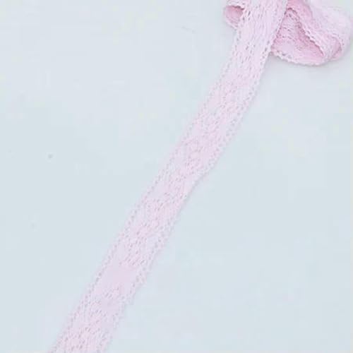 5 Yards, 25 mm, Baumwoll-Spitzenstoff für Heimdekoration, Bekleidungszubehör, Heimtextilien, DIY-Anleitung, Rose und Pink, Pink, 2,7 cm,-5 Yards von ZFISH