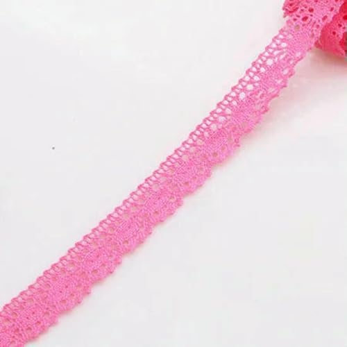 5 Yards, 25 mm, Baumwollspitzenstoff für Heimdekoration, Bekleidungszubehör, Heimtextilien, DIY-Anleitung, Rose und Pink, 2 cm,a, 5 Yards von ZFISH