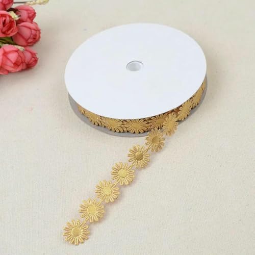 5 Yards/Los 18 mm Spitzenband Kirschblumenband Bestickter Stoff DIY Hochzeitsdekoration Spitzenbesatz Nähzubehör-R03 Gold-5 Yards 5 Yards/Los 18 mm Spitzenband Kirschblumenband Bestickter Stoff DIY Hochzeitsdekoration Spitzenbesatz Nähzubehör-R03 Gold-5 Yards von ZFISH