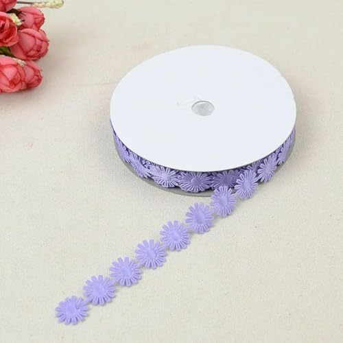 5 Yards/Los 18 mm Spitzenband Kirschblumenband Bestickter Stoff DIY Hochzeitsdekoration Spitzenbesatz Nähzubehör-R09 lila-5 Yards von ZFISH