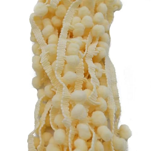 5 Yards 10 mm Spitzenstoff, Nähzubehör, Pompom-Besatz, Pom-Pom-Dekoration, Quaste, Kugel, Fransenband, DIY-Material, Bastelbekleidung, PT02 Beige, 5 Yards 5 Yards 10 mm Spitzenstoff, Nähzubehör, Pompom-Besatz, Pom-Pom-Dekoration, Quaste, Kugel, Fransenband, DIY-Material, Bastelbekleidung, PT02 Beige, 5 Yards von ZFISH