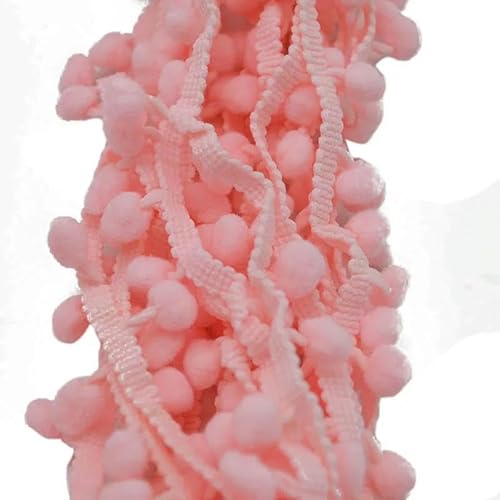 5 Yards 10 mm Spitzenstoff, Nähzubehör, Pompom-Besatz, Pom-Pom-Dekoration, Quaste, Kugel, Fransenband, DIY-Material, Bastelbekleidung, PT10 Hellrosa, 5 Yards 5 Yards 10 mm Spitzenstoff, Nähzubehör, Pompom-Besatz, Pom-Pom-Dekoration, Quaste, Kugel, Fransenband, DIY-Material, Bastelbekleidung, PT10 Hellrosa, 5 Yards von ZFISH