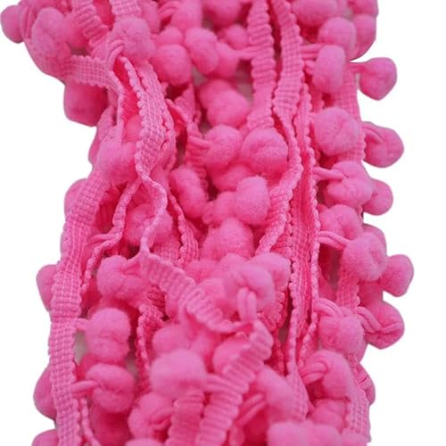 5 Yards 10 mm Spitzenstoff, Nähzubehör, Pompom-Besatz, Pom-Pom-Dekoration, Quaste, Kugel, Fransenband, DIY-Material, Bastelbekleidung, PT11 Pink, 5 Yards 5 Yards 10 mm Spitzenstoff, Nähzubehör, Pompom-Besatz, Pom-Pom-Dekoration, Quaste, Kugel, Fransenband, DIY-Material, Bastelbekleidung, PT11 Pink, 5 Yards von ZFISH