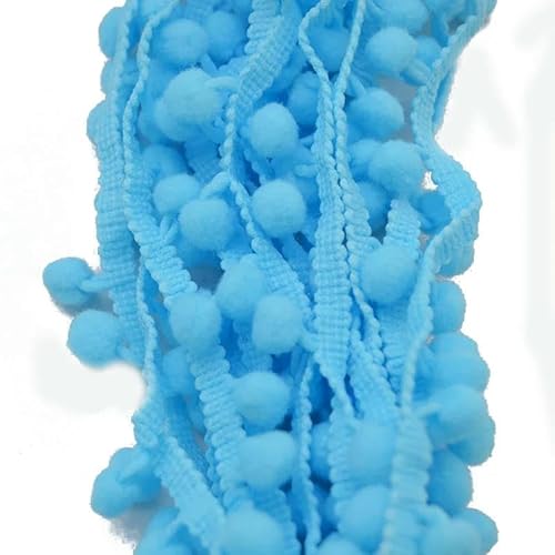 5 Yards 10 mm Spitzenstoff, Nähzubehör, Pompom-Besatz, Pom-Pom-Dekoration, Quaste, Kugel, Fransenband, DIY-Material, Bastelbekleidung, PT22 Seeblau, 5 Yards 5 Yards 10 mm Spitzenstoff, Nähzubehör, Pompom-Besatz, Pom-Pom-Dekoration, Quaste, Kugel, Fransenband, DIY-Material, Bastelbekleidung, PT22 Seeblau, 5 Yards von ZFISH