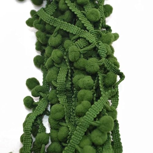 5 Yards 10 mm Spitzenstoff, Nähzubehör, Pompom-Besatz, Pom-Pom-Dekoration, Quaste, Kugel, Fransenband, DIY-Material, Bastelbekleidung, PT27 Dunkelgrün, 5 Yards 5 Yards 10 mm Spitzenstoff, Nähzubehör, Pompom-Besatz, Pom-Pom-Dekoration, Quaste, Kugel, Fransenband, DIY-Material, Bastelbekleidung, PT27 Dunkelgrün, 5 Yards von ZFISH